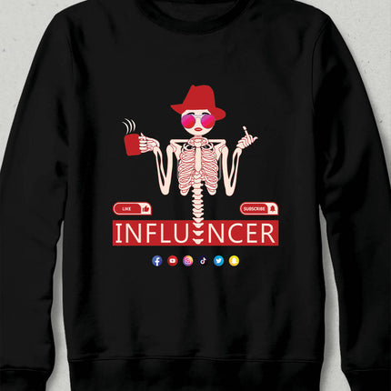 İnfluencer Fenomen Sosyal Medya Unisex Sweatshirt