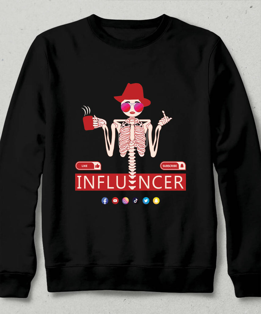 İnfluencer Fenomen Sosyal Medya Unisex Sweatshirt