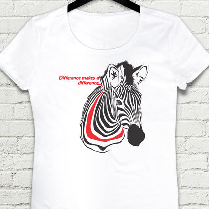 Zebra Beyaz Tişört - basmatik.com