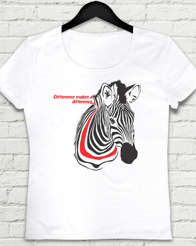 Zebra Beyaz Tişört - basmatik.com
