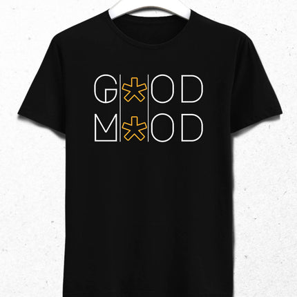 Good Mood Erkek Siyah Tişört - basmatik.com