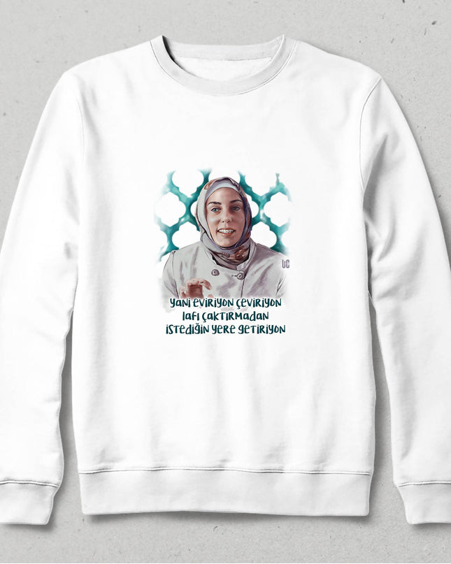 Kapüşonsuz Swatshirt - Meryem - Bir Başkadır - basmatik.com