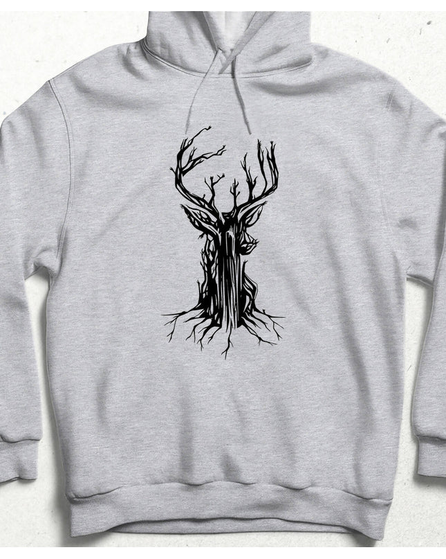 Ağaç Geyik Kapüşonlu Sweatshirt
